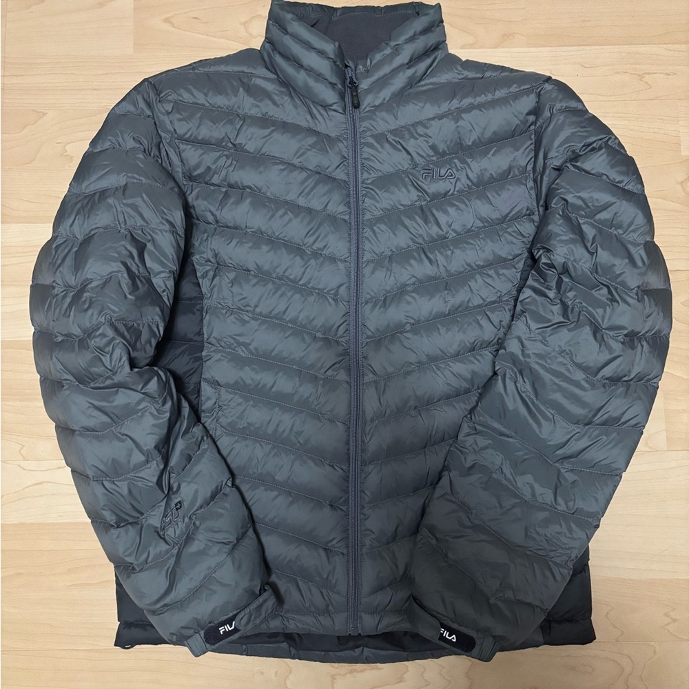 Fila Gray Puffer Winter Jacket Parka men’s small